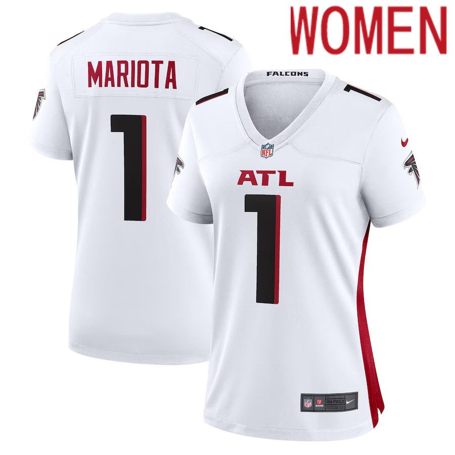 Women Atlanta Falcons 1 Marcus Mariota Nike White Game Player NFL Jersey